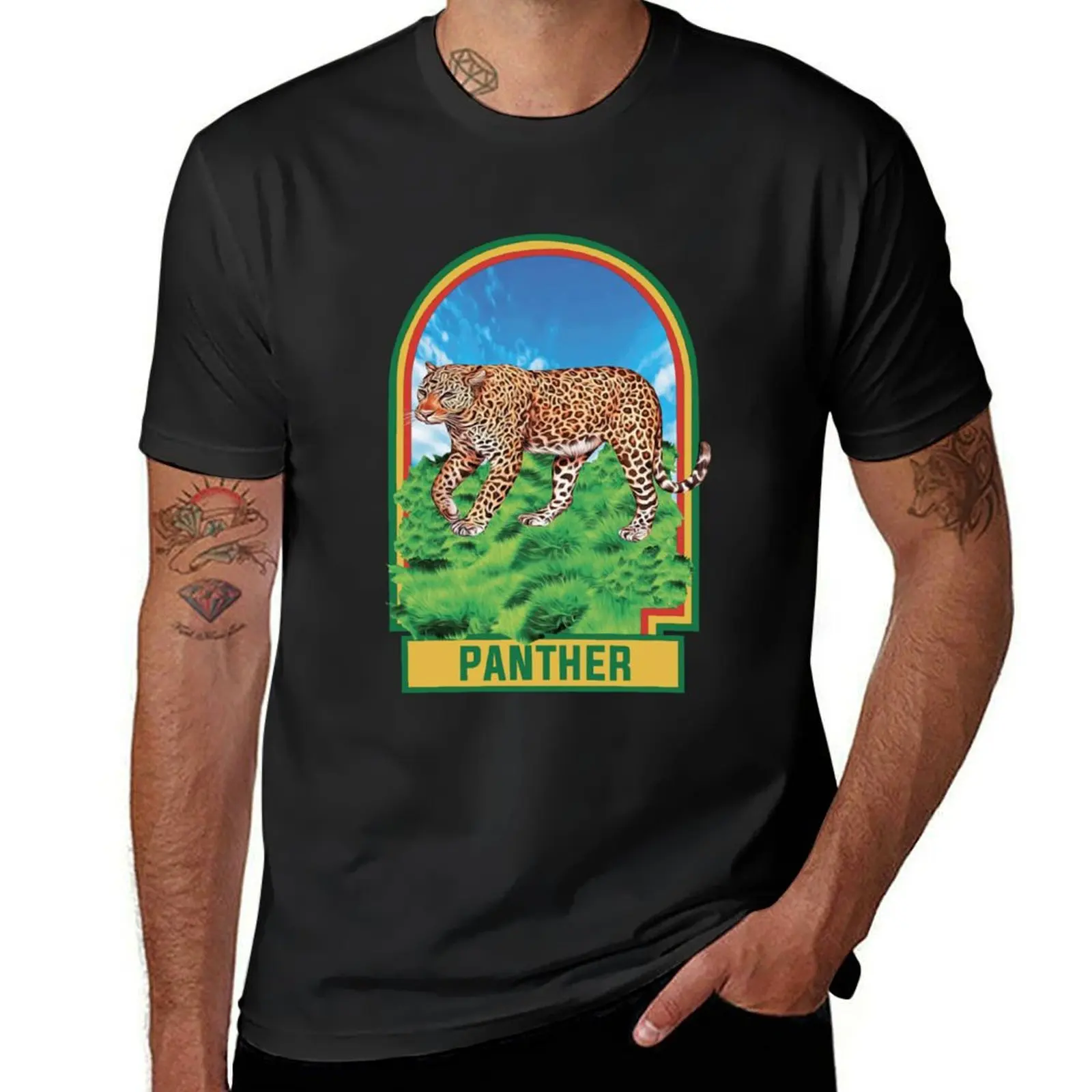 

Leopard panther stickers T-shirt cute tops cute clothes vintage designer t shirt men