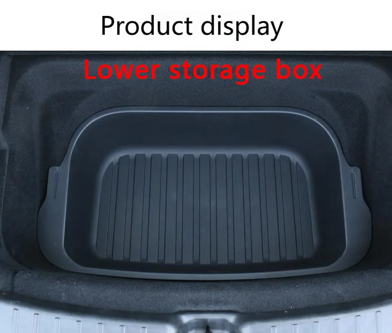 Rear Storage Box For Tesla New Model Y Juniper 2025 Double-Layer Rear Trunk Orga