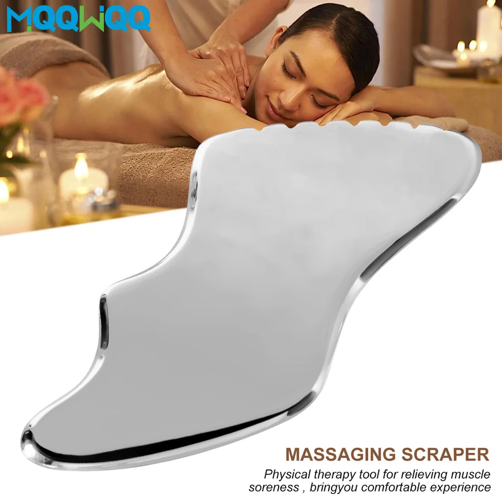 

Stainless Steel Gua Sha Scraping Therapy Massage Tool, Lymphatic Drainage Gua Sha Board for Anti Cellulite, Muscles Pain Relief