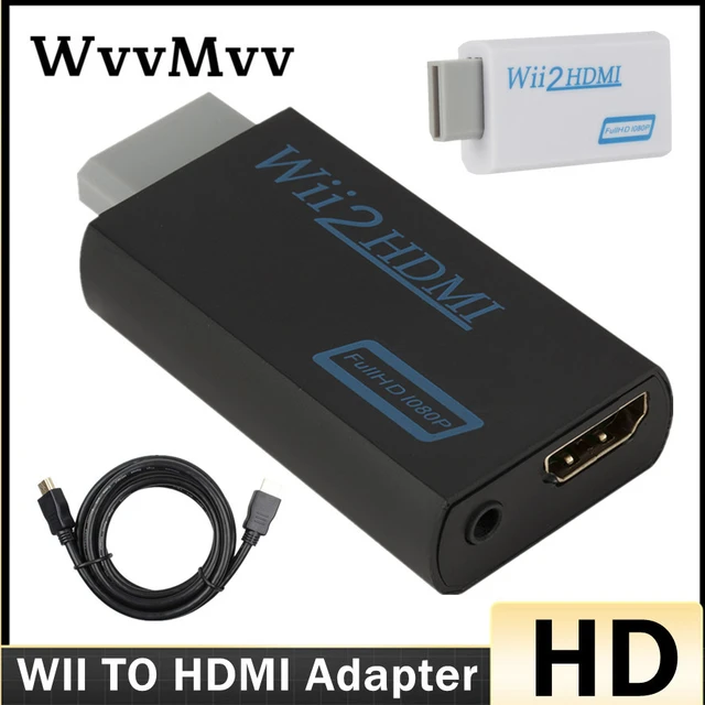 Wii to HDMI Converter Output Video Audio Adapter, with 3.5mm Audio Video  Output Supports All Wii Display Modes, Best Compatibility and Stability for