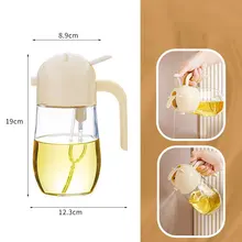  2-In-1 Oil Spray Bottle BBQ Baking Storage Oil Bottles Cooking Kitchen BBQ Air Fryer Salad Oil Sprayer Cooking Seasoning Bottle 