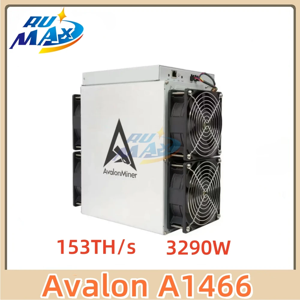 Avalon A1466-153T SHA-256 Bitcoin Miner 153TH/s 3290W em estoque Baixa  Potência 21,5J/TH Eficiência Transporte Rápido - AliExpress