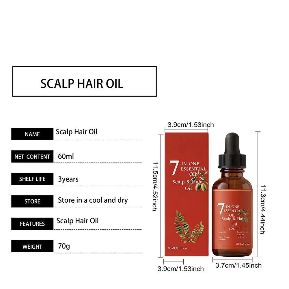 Olio Essenziale 7-in-1 per Cuoio Capelluto e Capelli, Formula Nutriente con Oliva e Rosmarino per Rinforzare le Radici, Ridurre la Caduta e Stimolare la Crescita - immagine 6