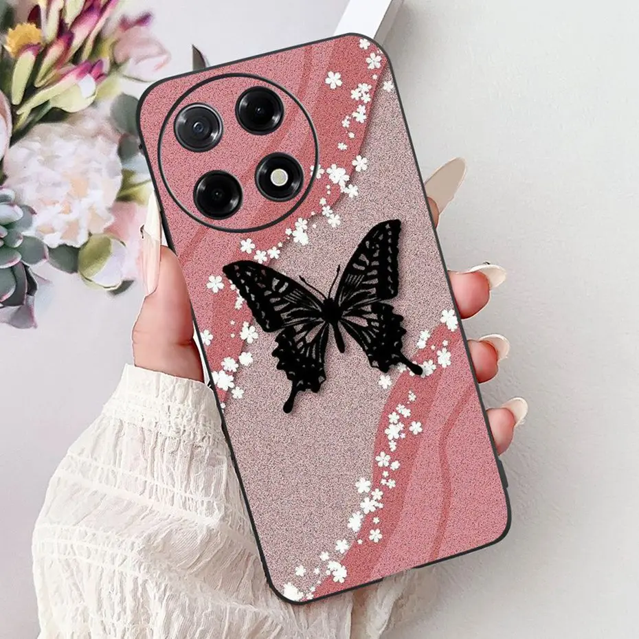 Sleek Black Silicon Soft TPU Phone Case - Modern Design Back Cover
