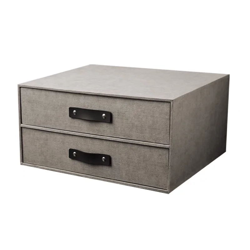 Makeasy MDF 2-Drawer Storage Organizer Cabinet Fabric Looking Unit for Closet, Bedrooms, Playrooms,Kid's room,SOHO (1PC)
