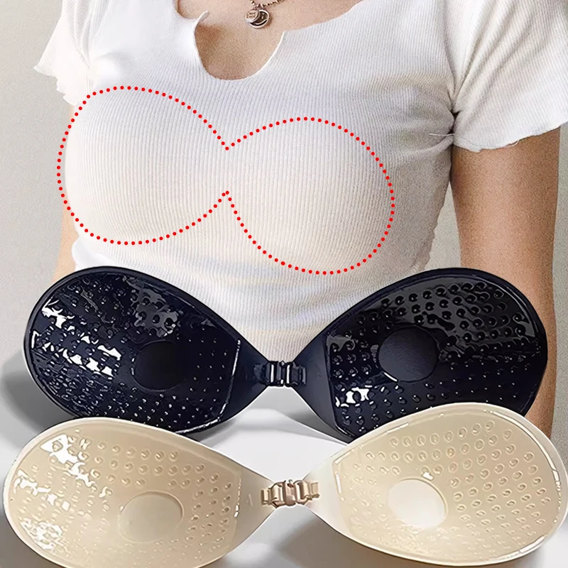 

Invisible Breathable Thickened Smooth Surface Chest Stickers Lift Up Nude Bra Self Adhesive Silicone Pad Sexy Strapless Breast