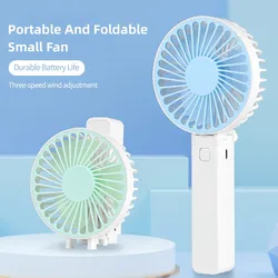 Portable Folding Fan USB Rechargeable Home Fan Silent Water Cooler Handy Mobile Standing Summer Mini Hand Fans