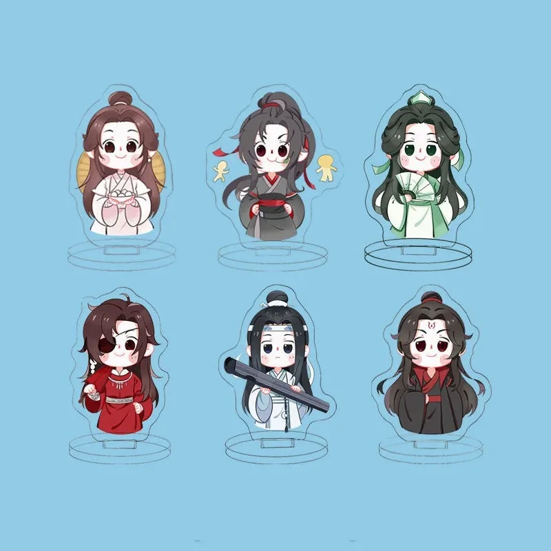 

6PCS/Set 4.5CM Mo Dao Zu Shi , Tian Guan Ci Fu, Ren Zha Fan Pai Acrylic Figure Stand Figure Model Plate Holder Gifts