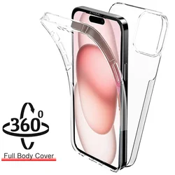 360° Full Clear Protective Phone Case - Hybrid Slim Design, Silicone & Hard Shell for iPhone 12 Mini(5.4