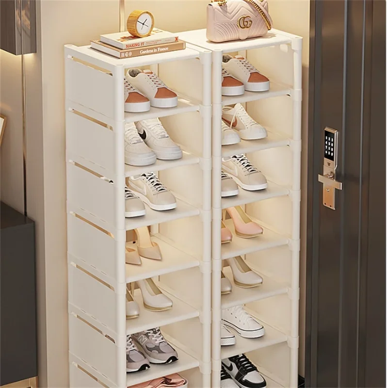 4/5/6/7 Layers White Shoe Organizer Rack for Entryway