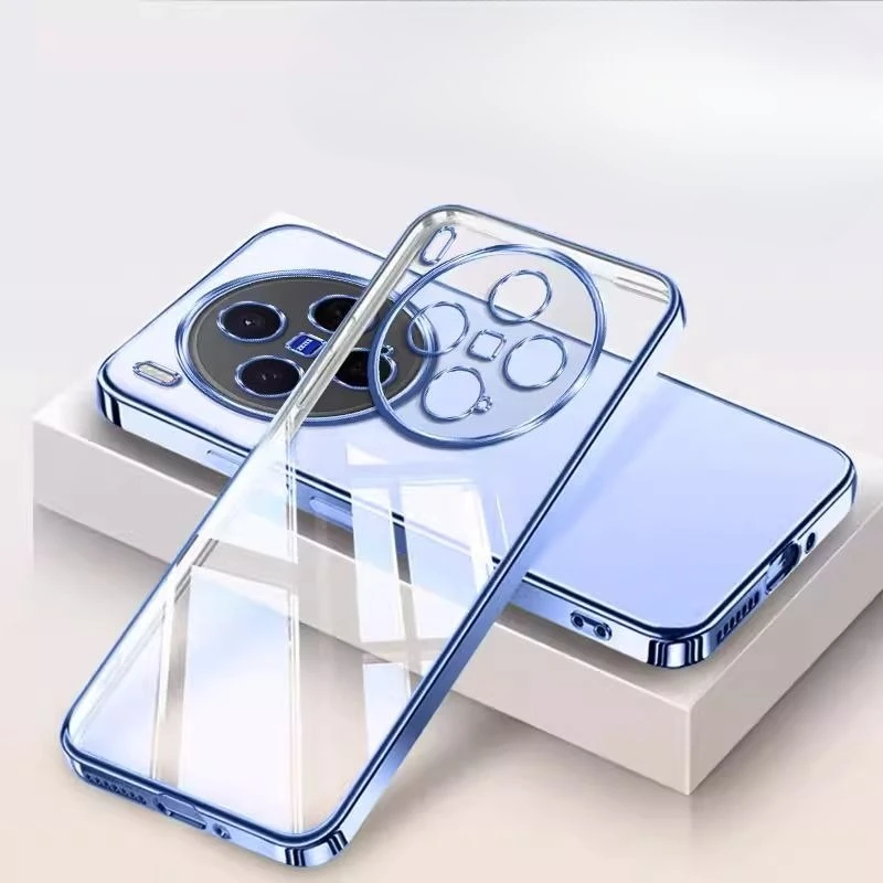 Electroplating Silicone Soft Shell Phone Case with Lens Protection