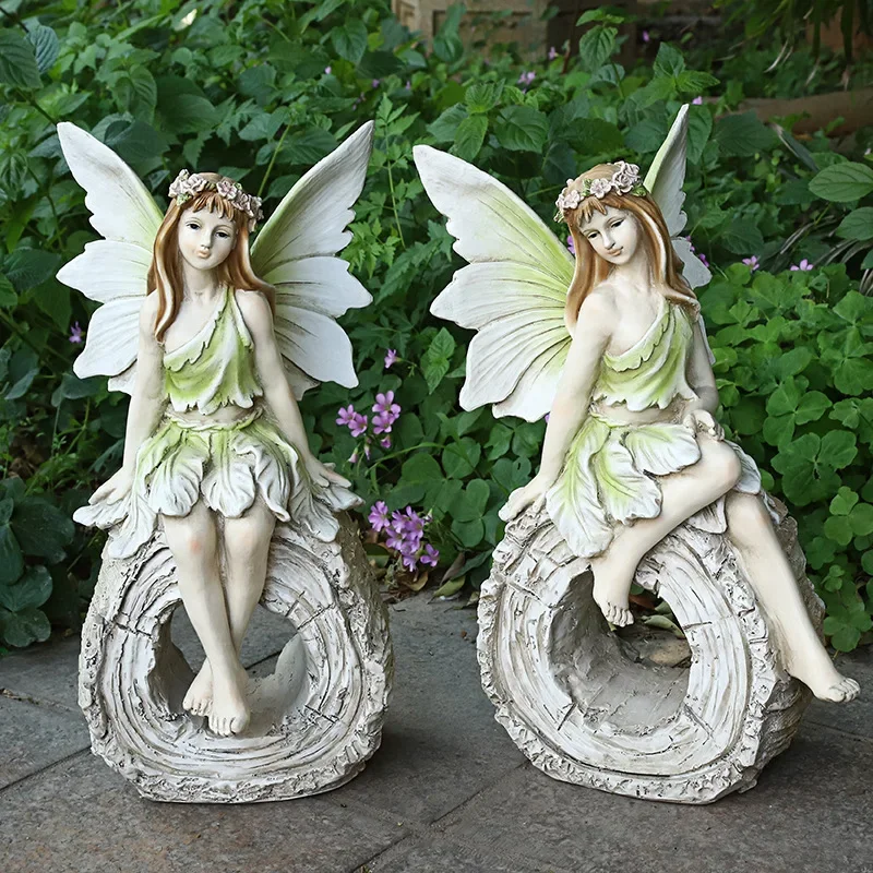 

Creative Garden Flower Fairy Figure Decoration Resin Nordic Garden Angel Outdoor Decoration Crafts