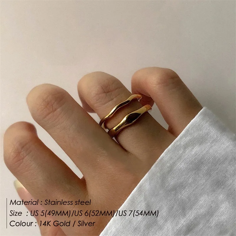 Anillo Vidal & Vidal Mujer Multitiras Chapado Oro X447721014