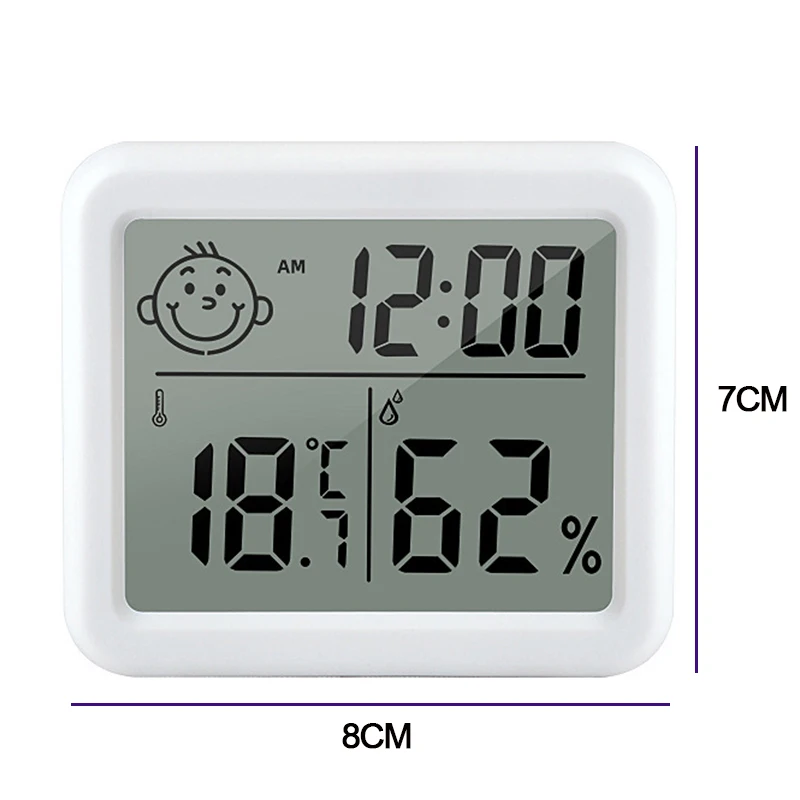 Enhanced Digital Desk and Wall Clock with Temperature and Humidity Display – Large 3.2-Inch LCD for Home, Kitchen, or Office Decor