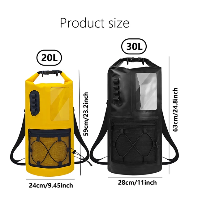 Outdoor Swimming Backpack Waterproof Reflect Beach Dry Bag Sports Floating Rafting Surfing Boating Pack Mesh Roll Top Travel Bag 5