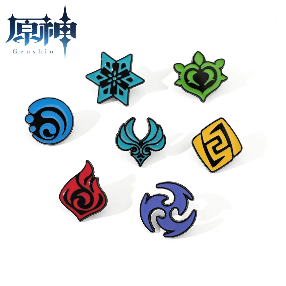 Genshin Impact Account Enamel Pins Element Symbol Game Custom Brooches  Backpack Badge Jewelry Accessories For Women Men Gift| | - AliExpress