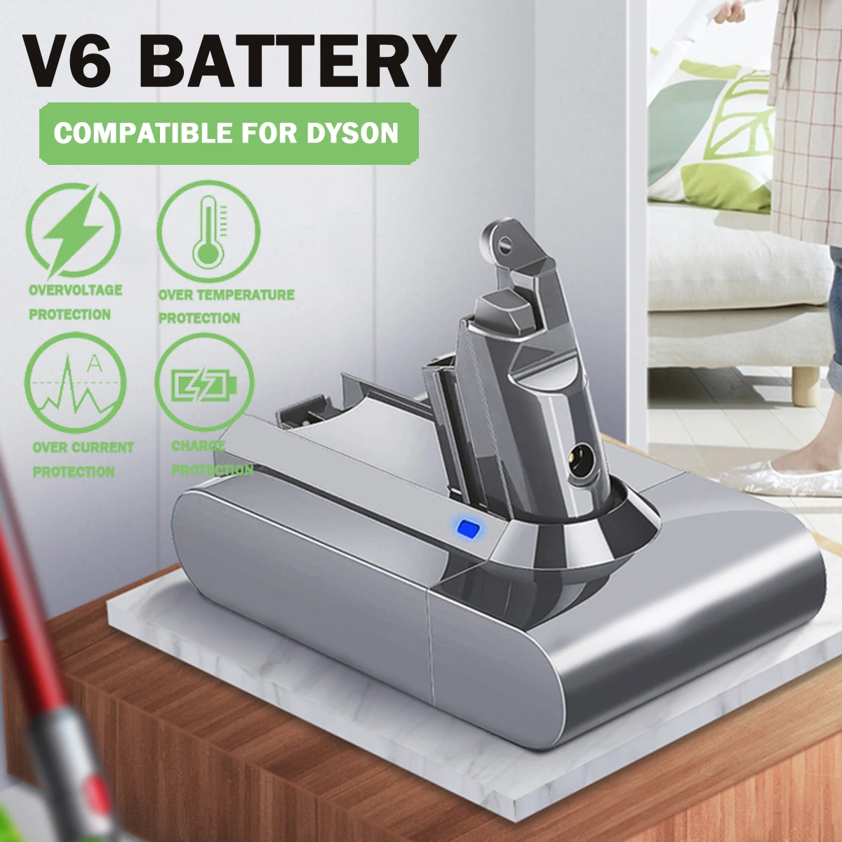 Dyson SV03 Battery For V6 Vacuums - Aubattery