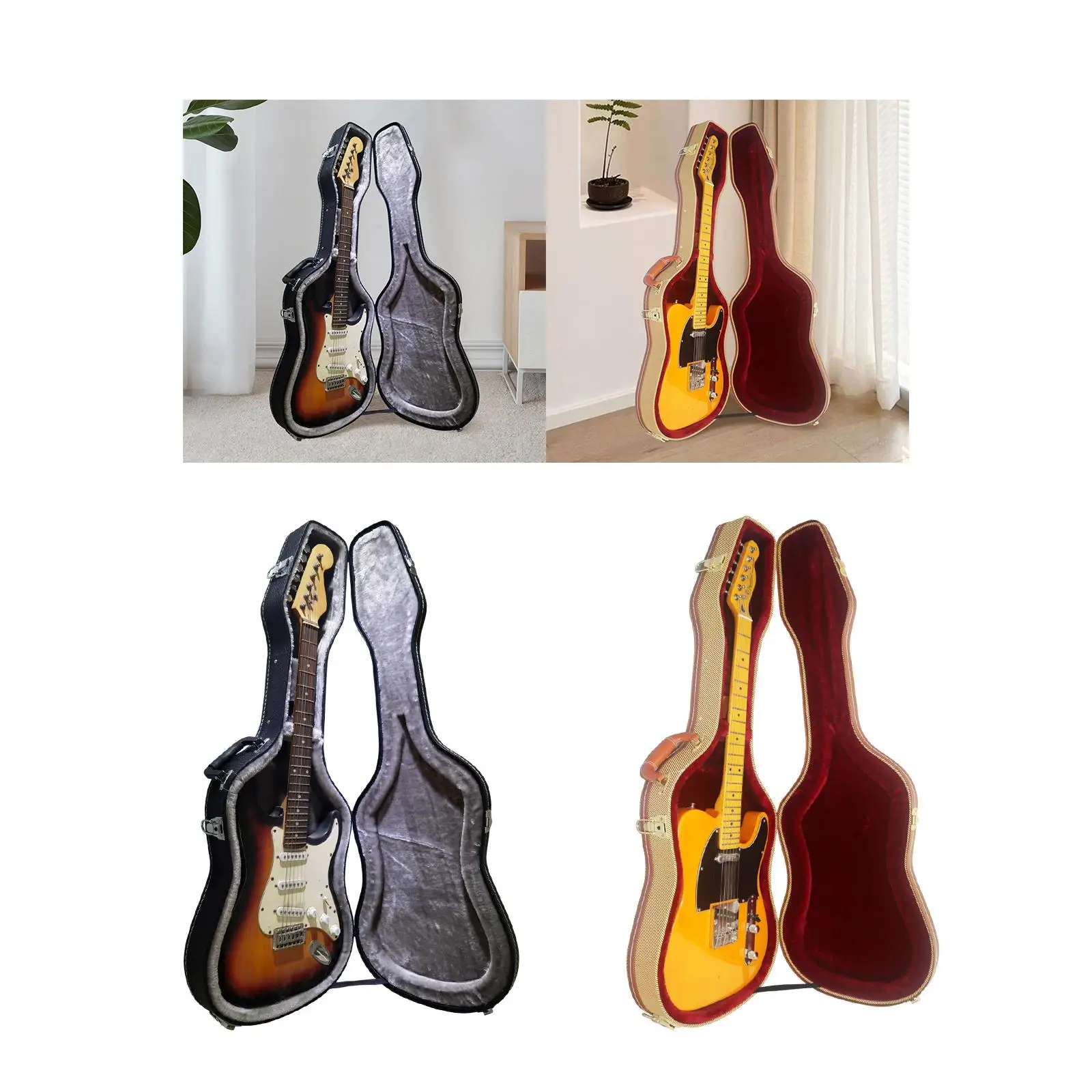 Electric Bass Guitar Bag Portable with Side Handle for Picks Tuners Capos