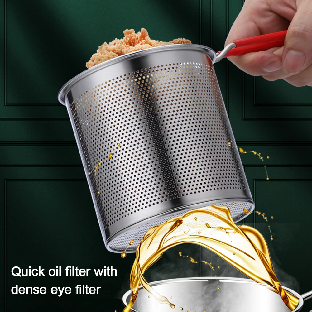Pentola Friggitrice Con Cestello Termometro Coperchio Antischizzi Pentola Friggitrice Giapponese Tempura - Acciaio Inox Con Termometro E Griglia Pentola Tempura Pentola Giapponese Per Friggere