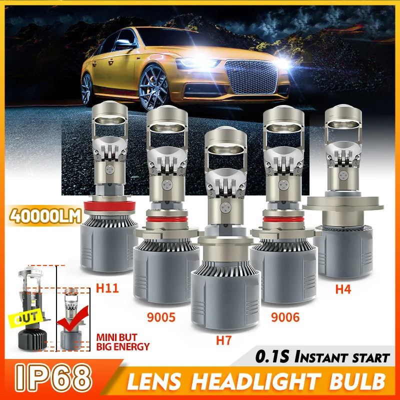 HAOLIDEH4H7LedMiniHDProjectorLens40000LMH11LedCanbus