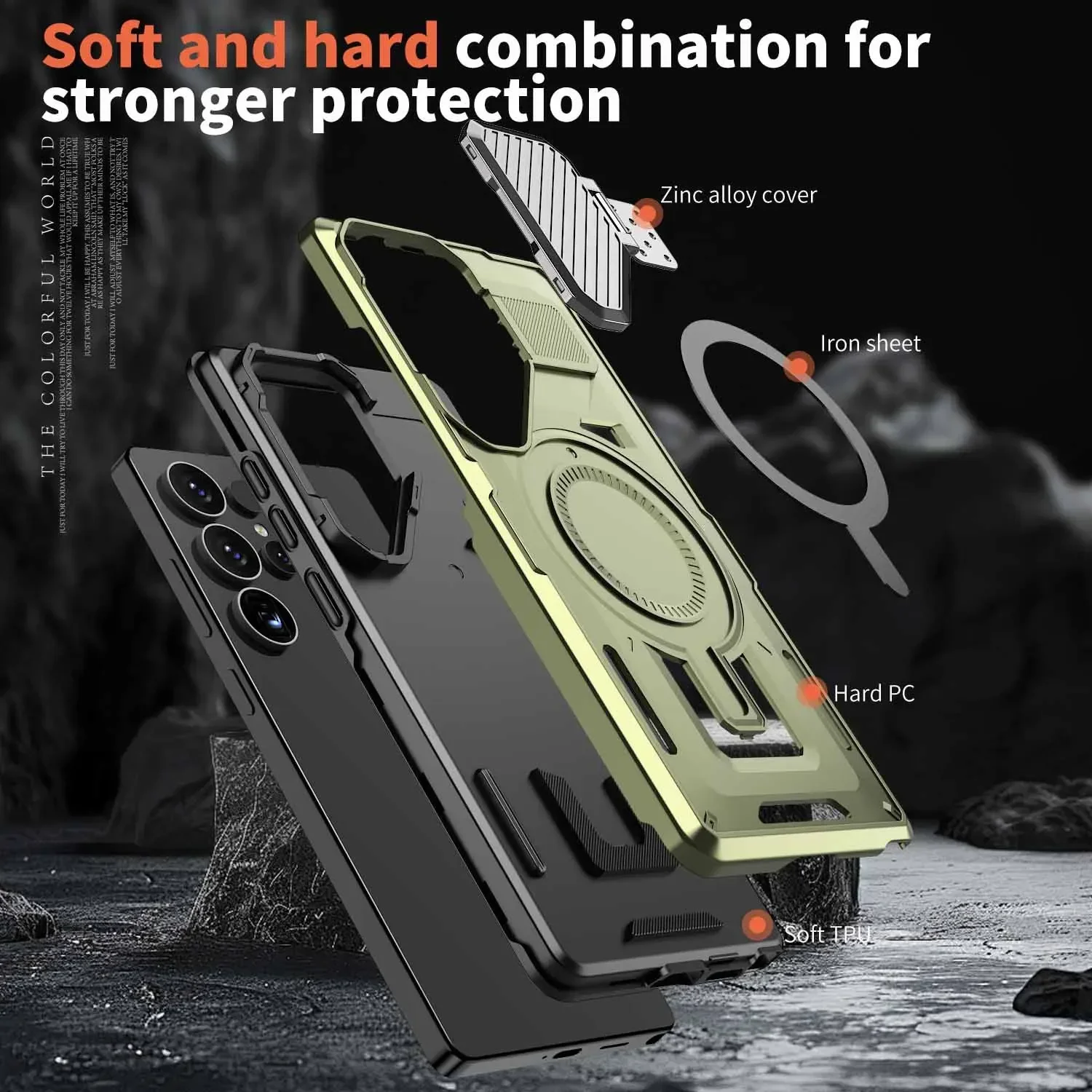 Magnetic Ring Stand Phone Case with 360-Degree Rotation and Enhanced Grip