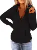 Plus Size 1XL-5XL Women's Fashion Long Sleeve Zipper Sporty Hoodies Pullover Ladies Loose-Fit Casual Crewneck Tee Spring & Fall