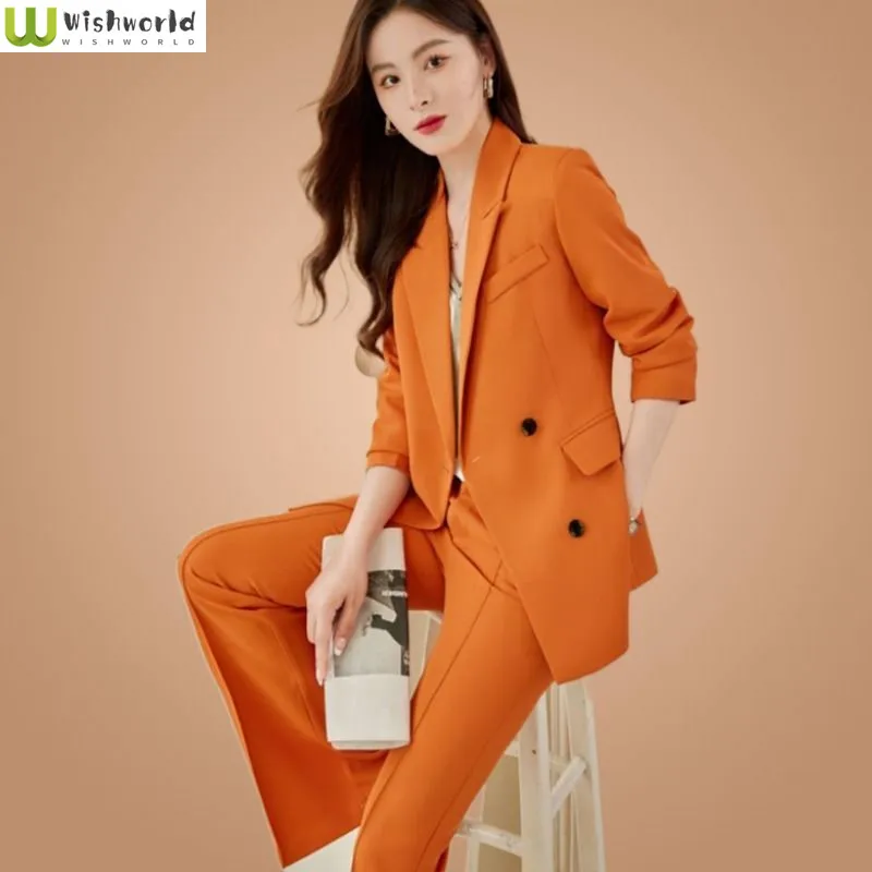 High Class Small Suit Coat Women's 2022 New Fashion Suit Temperament Age Reducing Korean Professional Two-piece Suit
