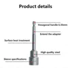 Magnetic Impact Nut Screwdrive Socket Set Metric Grade Nut  Driver Drill Bit Set 6.35mm Hex Shank 100mm Drill Bits Adapter Tools 5