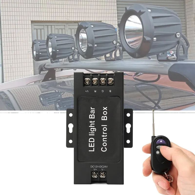 

12v 24v ledbar strobe module RF Remote switch 30A Relay Eagle eye led flashing controller Car Drl led dimmer driver Police light