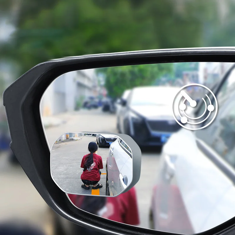 360 Degree Car Blind Spot Rear View Mirror Wide Angle Adjustable Small Round Mirror Car Reverse Auxiliary Rearview Convex blind spot mirror wide angle mirror