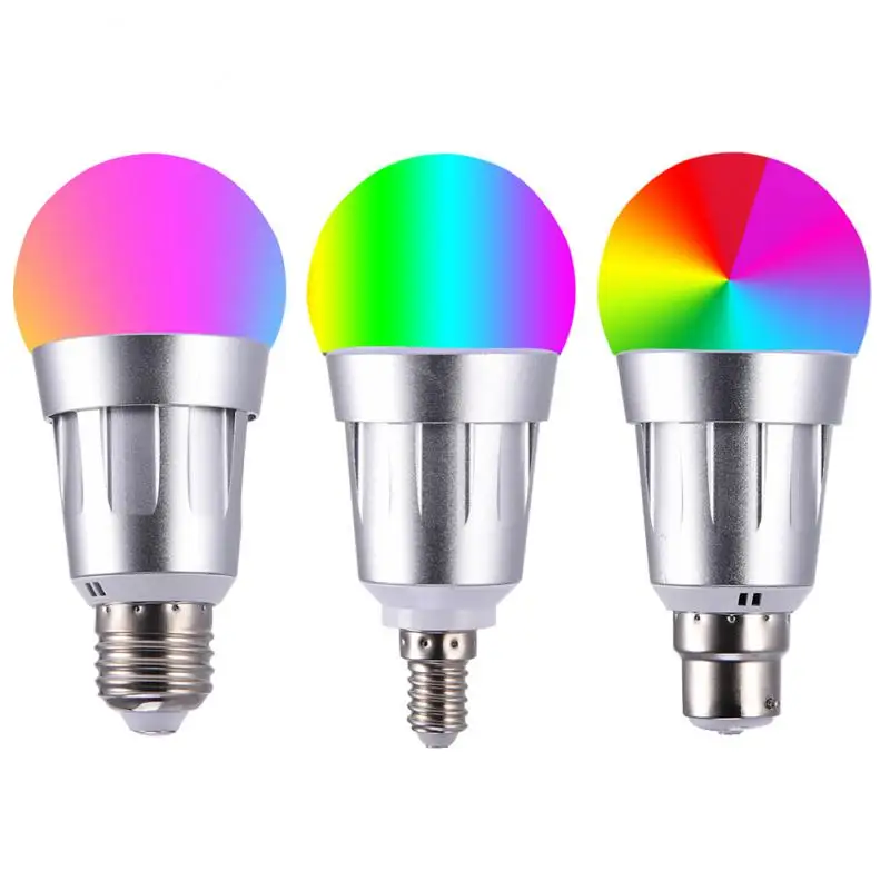 

7W WiFi Smart Bulb E27 B22 E14 Alexa Voice Control RGB Colorful Smart WiFi Light Bulb Work With Alexa Google Wake Up Light New
