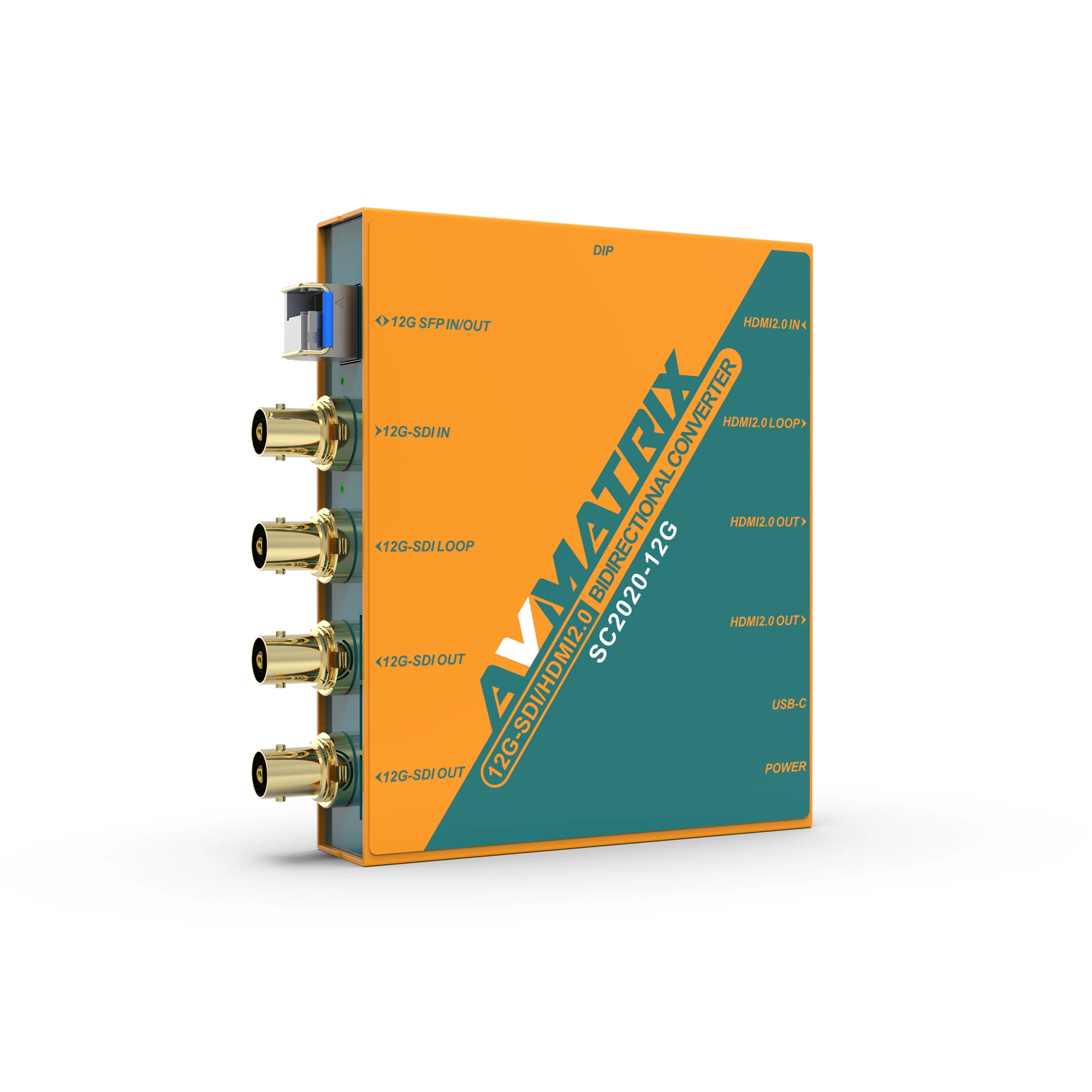 AVMATRIX SC2020-12G 12G-SDI/HDMI2.0 양방향 컨버터, 스플리터, 광섬유 연장기 4K60 Ultra-HD 신호 모니터링 및 분배