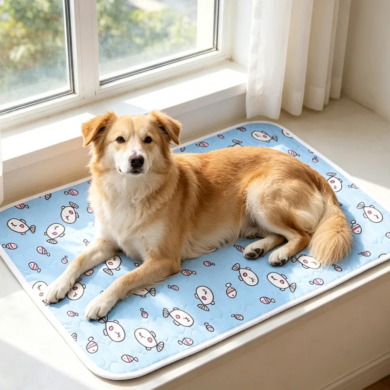 Pet Cooling Mat For Dogs And Cats Summer Ice Silk Sleeping Pad_voghion.com