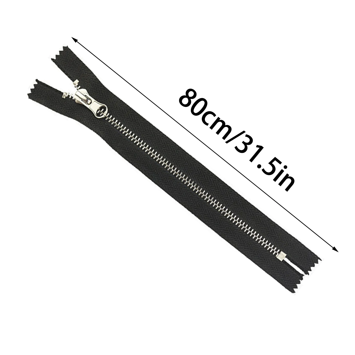 1PCS Black 80cm Zippers Open End Zipper Nylon Zipper for Sewing Long Coat Down Jacket, DIY Sewing