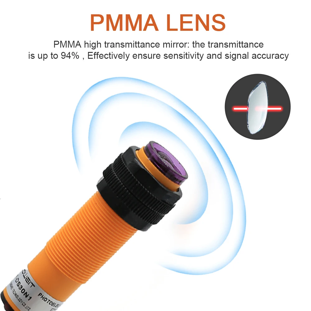 Sensore Di Prossimit&agrave; Fotoelettrico NPN 10 Cm - E3F-DS10P1 DC6-36V | Rilevamento Senza Contatto Per Automazione Industriale