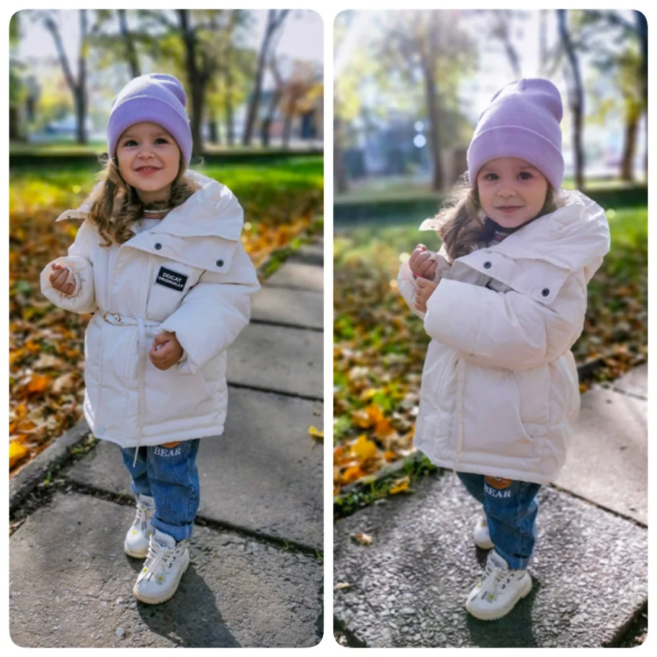 Winter Kids Jacket Down Cotton Padded Coat for Girl Autumn Waterproof Warm Hooded Suit Teen Boy Windproof Glossy Outerwear