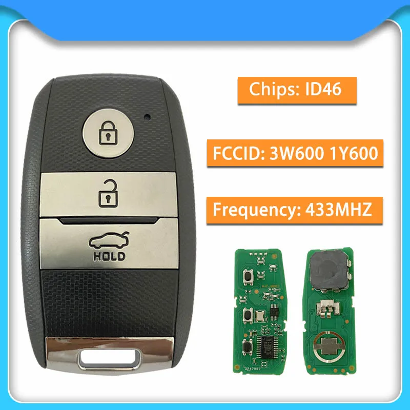 3-Button Smart Key for Kia Sorento K5 with 433MHz ID46 95440-3W600/2T520/1Y600 Easy to Use and Durable Remote Key car remote key