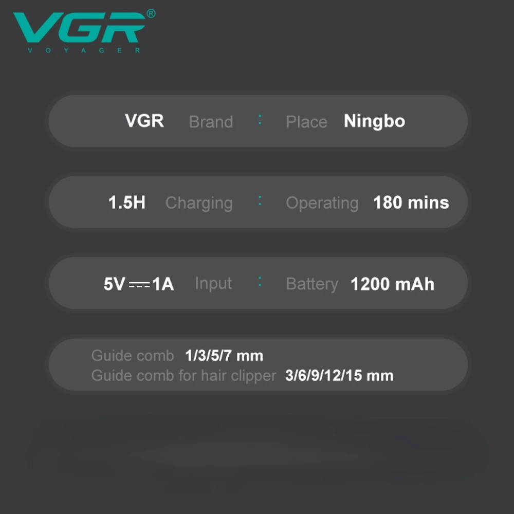 VGR ماكينة تشذيب الشعر احترافي ماكينة قص الشعر ضد...