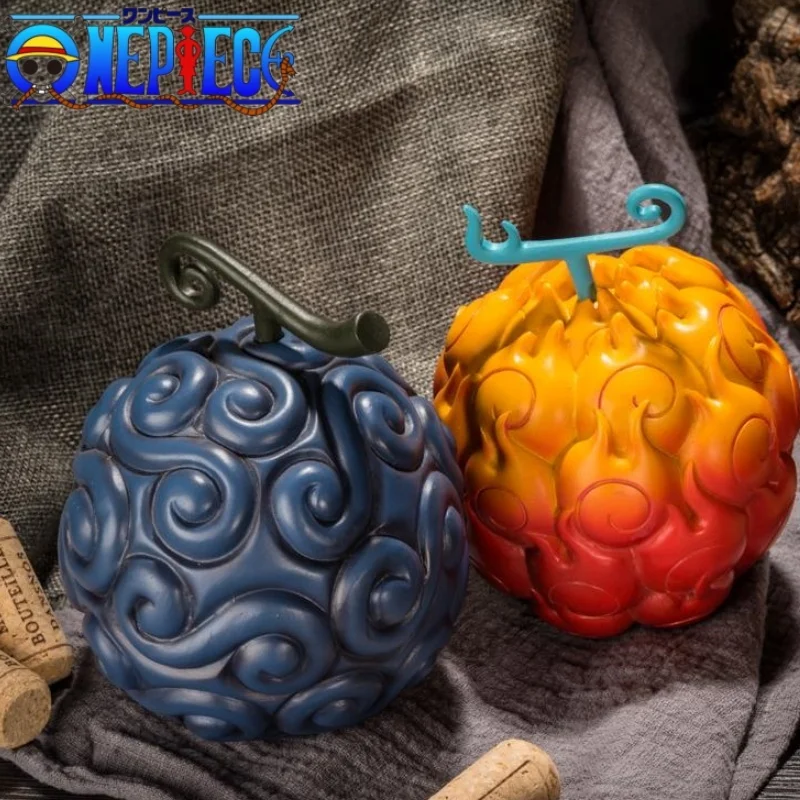 One Piece Devil Fruit Figure Anime Statue Dolls Rufy Rubber Fruit Ace Flame Fruit Figurine Modello Da Collezione Giocattoli Decor Gift