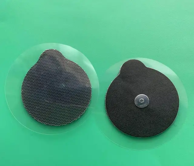 20pcs Black PU Reusable Electrode Pads for TENS EMS Unit Massager Compatible PowerDot 2.0 with Magnetic Connector 2
