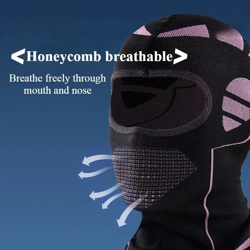 4-in-1 Thermal Balaclava Face Mask - Unisex Cold-Proof Head&Neck Cover for Skiing/Cycling/Hunting,Helmet-Compatible Winter Liner