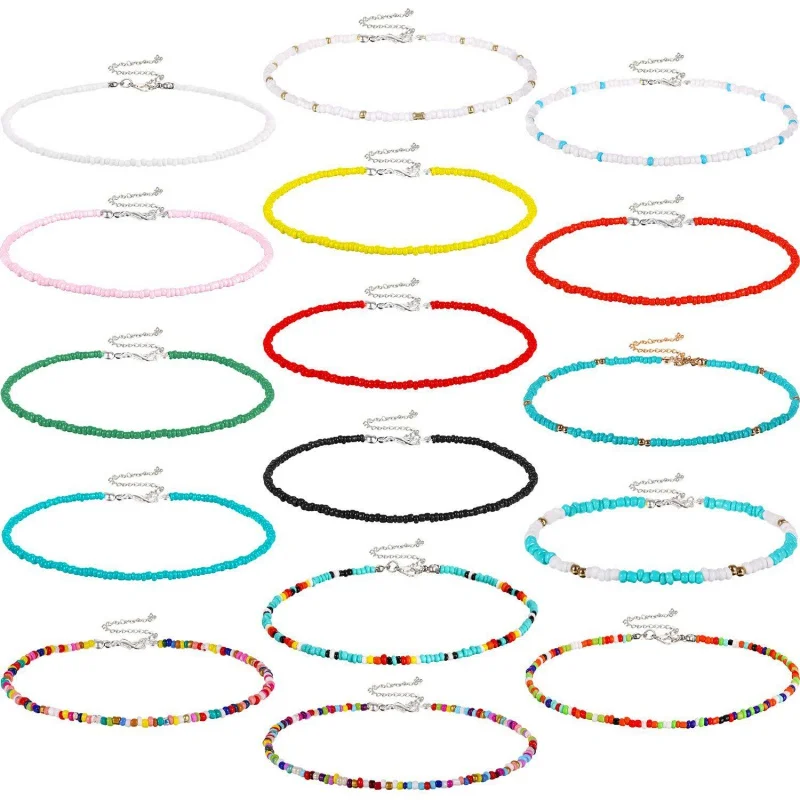 New n ort Pure Color Beaded Nelace for Women Fre out Alloy Pendant ex Fre Produce Faion Jewelry