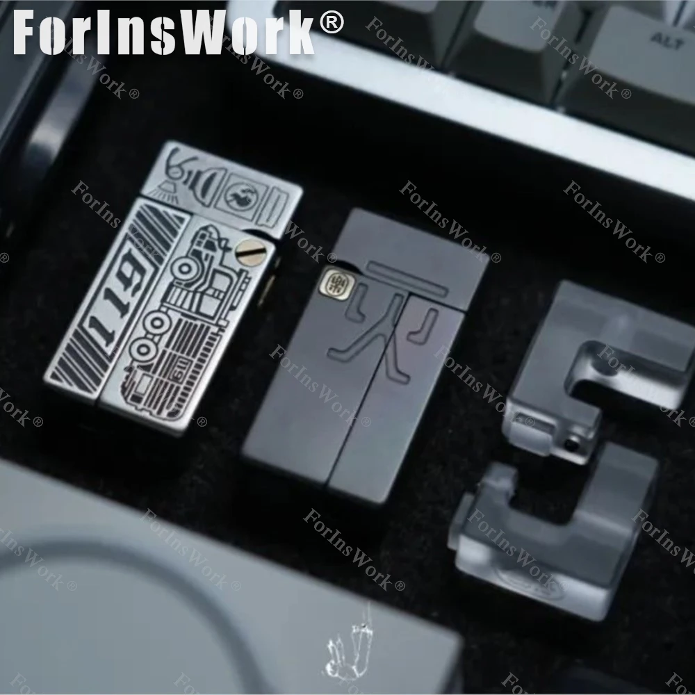 YOLO STUDIO NO FIRE プッシュスライダー ステンレス鋼彫刻 ストレス