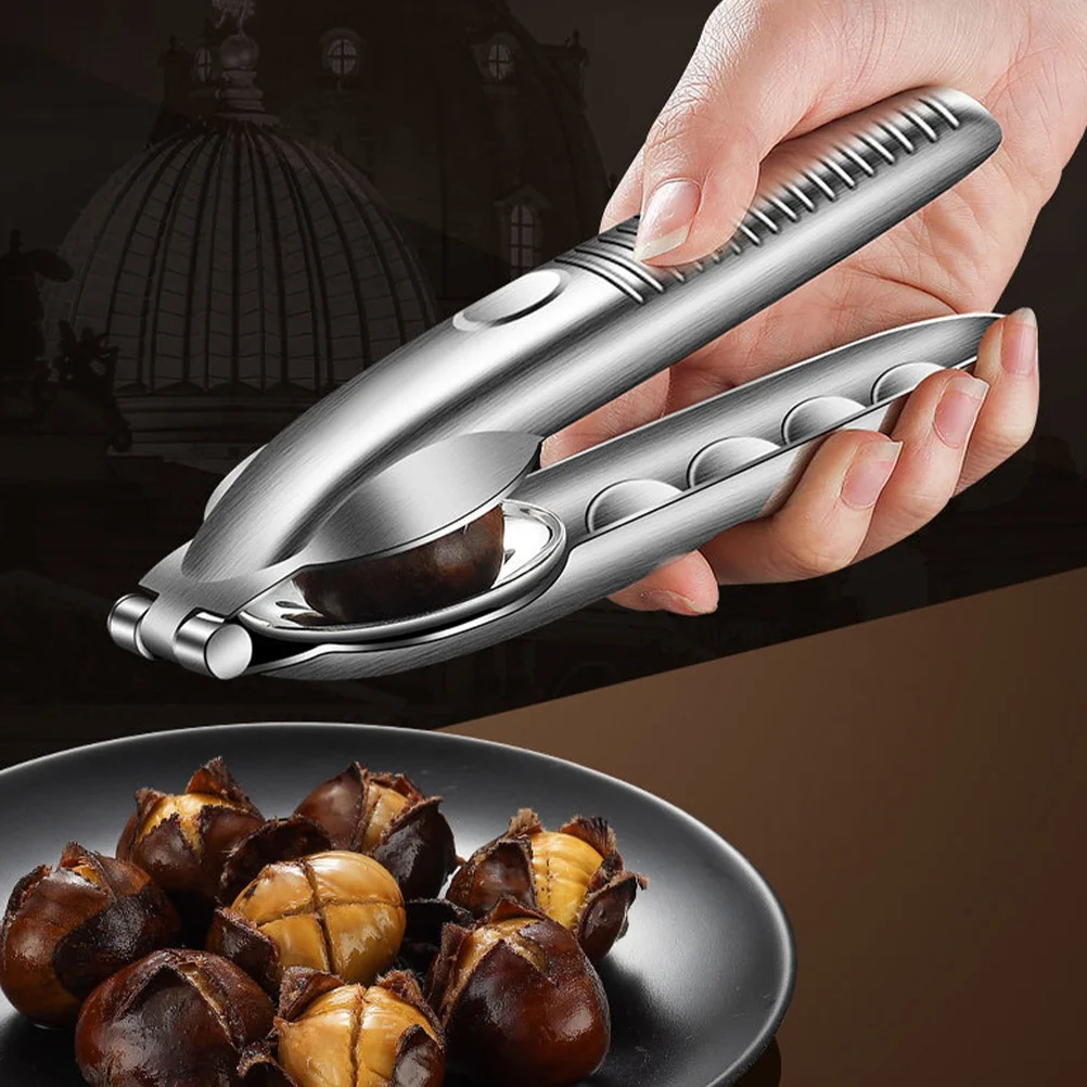 

Stainless Steel Chestnut Opener Nutcracker Chestnut Clip Manual Nut Opener Nut Crack Sheller Walnut Pliers Multifunctional Nut