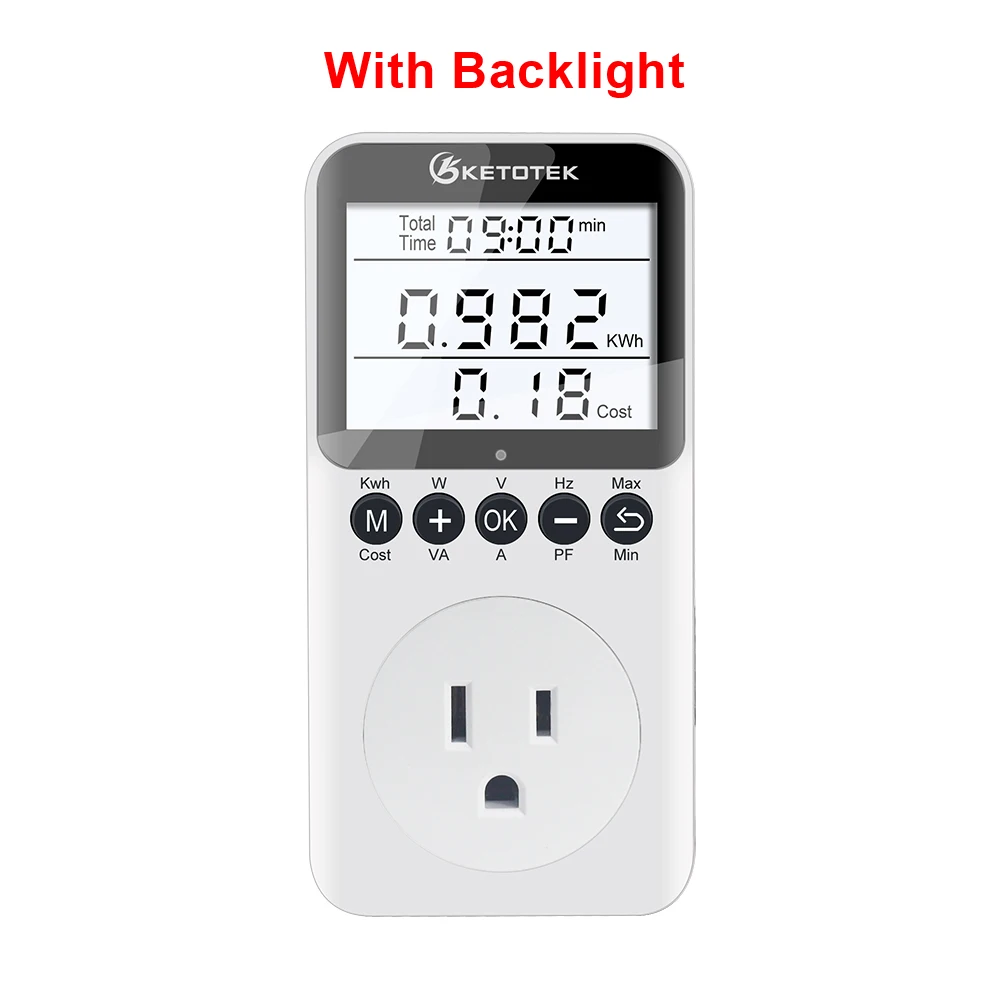 AC Power Energy Meter Digitale Wattmeter KWh Watt Volt Amp, 47 OFF
