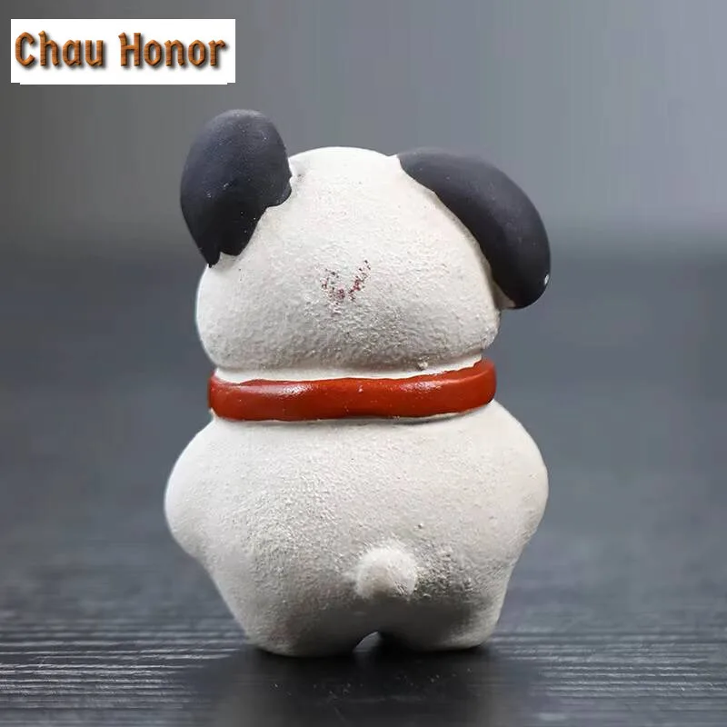 Boutique Puppy Purple Clay Tea Pet Lucky Zodiac Dog Tea Figurine Play Can Be Raised Tea Statue Tea Ceremony Cha Supplies Gift