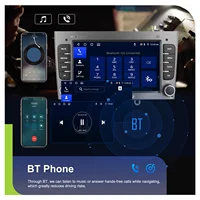 Podofo pour Peugeot 308 (T7) / 408 Autoradio sans fil CarPlay Android Auto GPS Navigation FM WiFi BT Stéréo multimédia RDS EQ 5