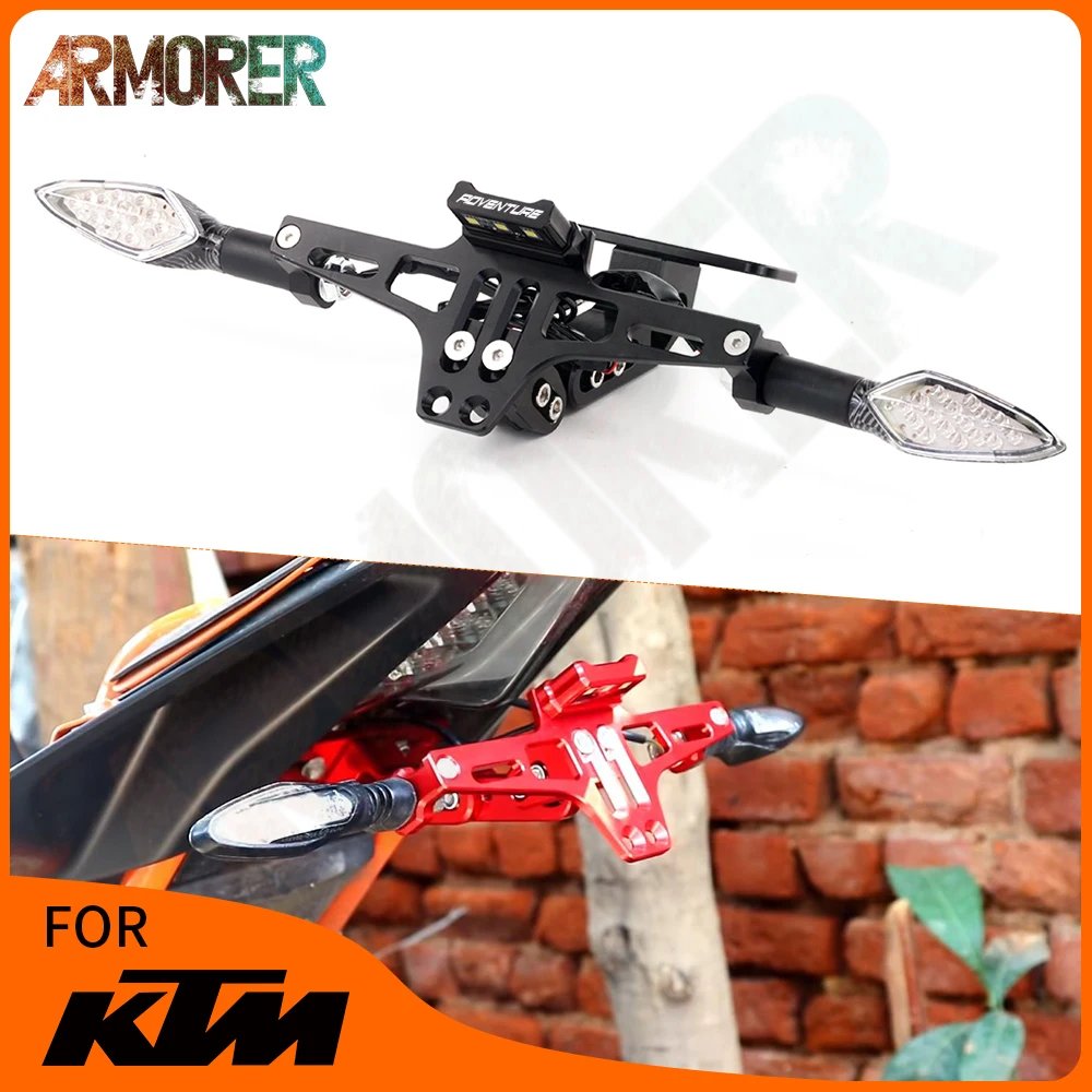 

For KTM 790 890 1050 1090 1190 1290 Adventure License Plate Holder Tail Tidy Fender Eliminator LED Light Motorcycle Accessories
