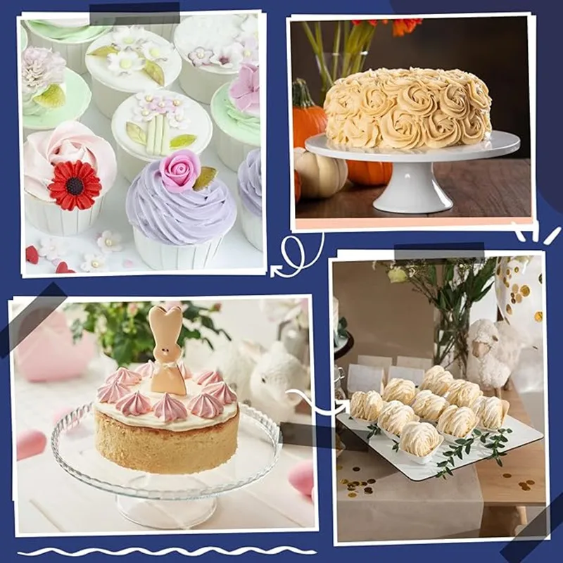 5pcs DIY Cream Cake Icing Piping Nozzles Pastry Tips Rose Flower Pastry Nozzles Cake Decorating Tool(6B 2A 1M 2D 2F) cake decorating tip set cake icing nozzles baking nozzle set cake decorating nozzle set