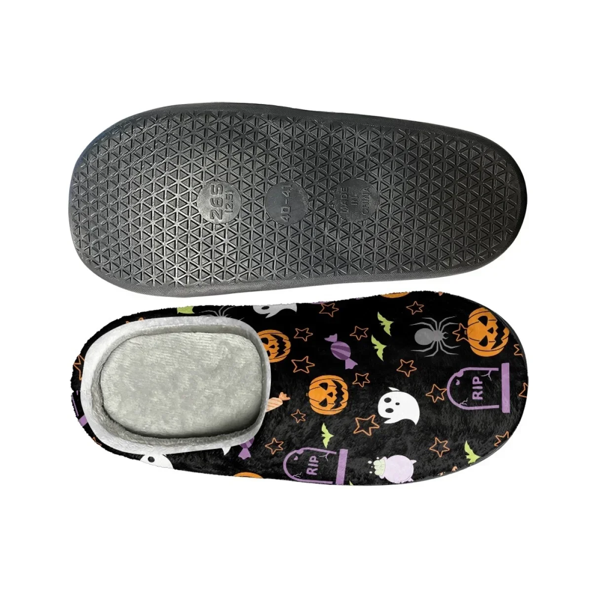 Holloween Design Ladies Non-slip Home Slippers Bedroom Couple Cozy Cotton Slipper Casual Winter Warm Flats Footwear Drop Ship